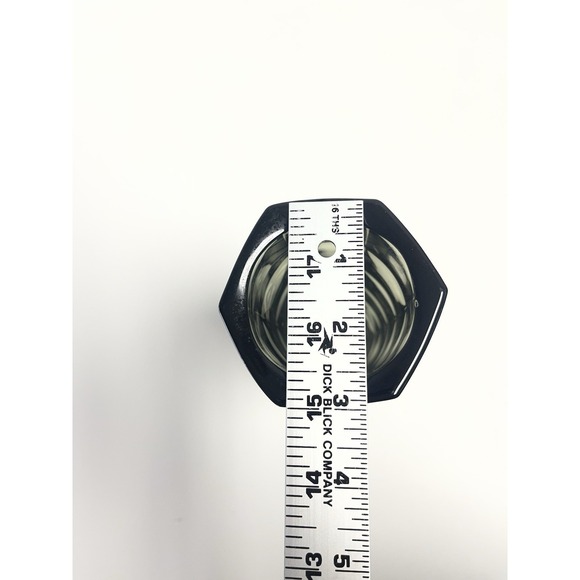 MCM Optical Glass Vase Hexagon Smoke Bogdan Kupczyk Zabkowice Glassworks Poland - Picture 9 of 12